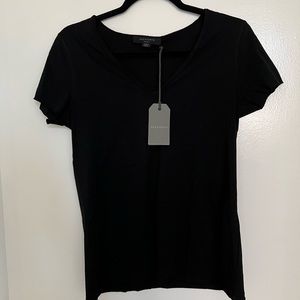 All Saints black V neck T